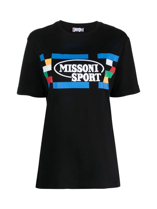 T-shirt met sportlogo - Image 1