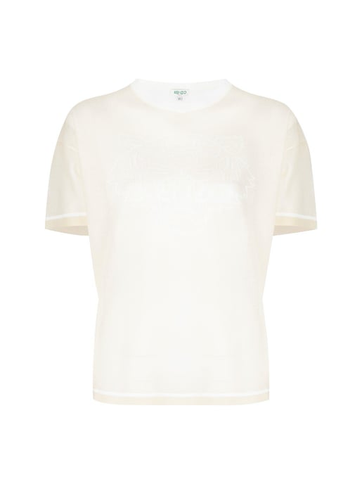 T-shirt van mesh met tijgerlogo - Image 6