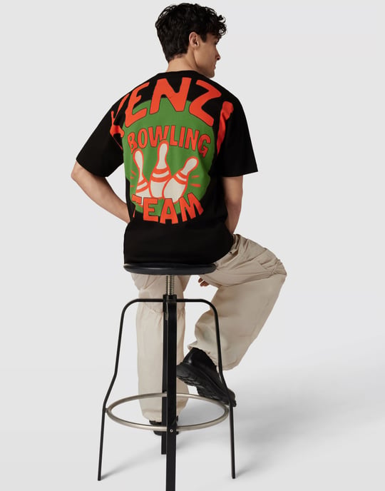 Oversized T-shirt met logo van het bowlingteam - Image 2