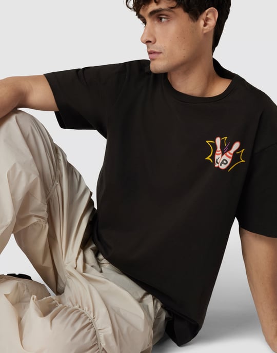 Oversized T-shirt met logo van het bowlingteam - Image 5