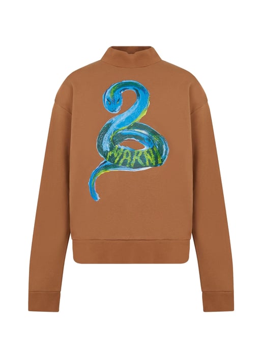 Piton Logo Geborstelde Biologische Sweatshirt - Image 1