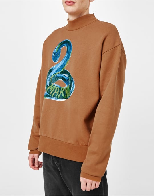 Piton Logo Geborstelde Biologische Sweatshirt - Image 4