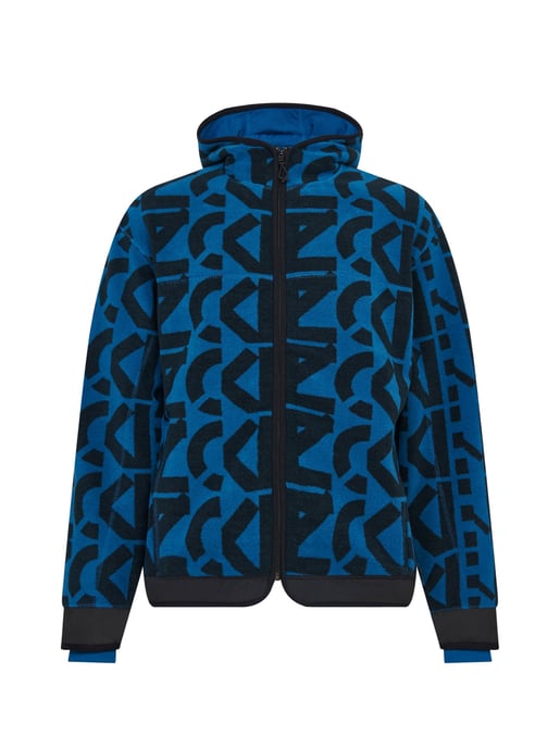 Hoodie met ritssluiting en monogram over de hele stof - Image 1