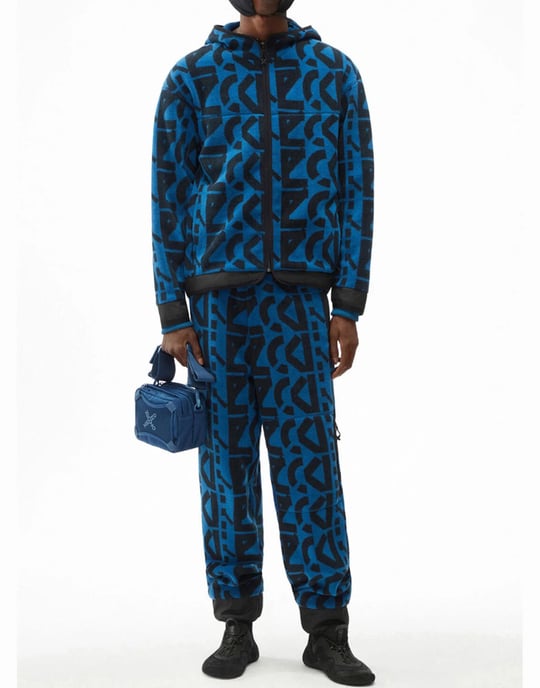 Hoodie met ritssluiting en monogram over de hele stof - Image 2