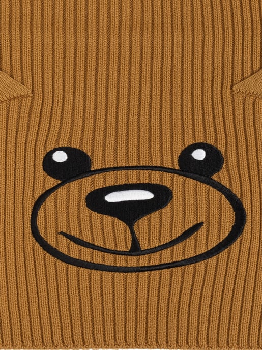 Gebreide sjaal met geborduurd teddybeermotief - Image 2