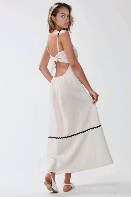 Vierkante Kraag Maxi Jurk - Image 5