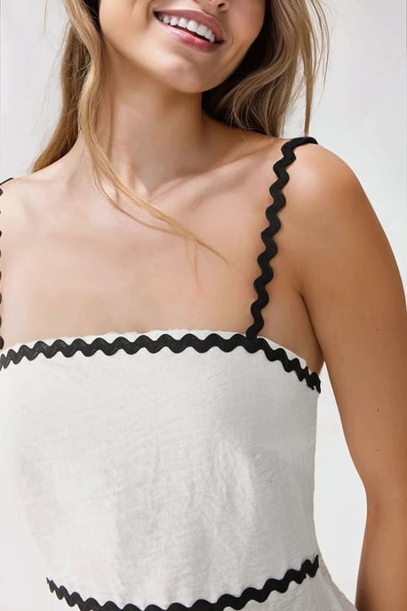 Vierkante Kraag Maxi Jurk - Image 6