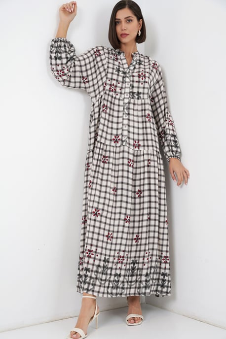 Gepubliceerd V-hals Maxi Jurk - Image 4