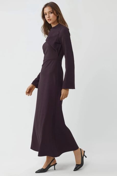 Drapé Gedetailleerde Maxi Jurk - Image 3
