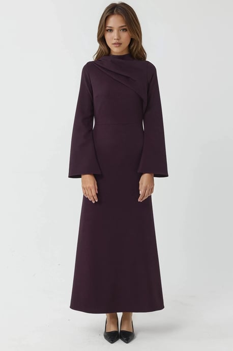 Drapé Gedetailleerde Maxi Jurk - Image 6
