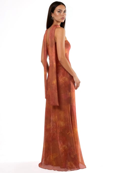 Strapless Bloemen Bodycon Maxi Jurk - Image 2