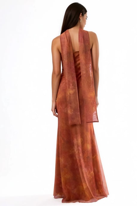 Strapless Bloemen Bodycon Maxi Jurk - Image 3