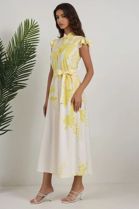 Floral Tippet Maxi Jurk - Image 2