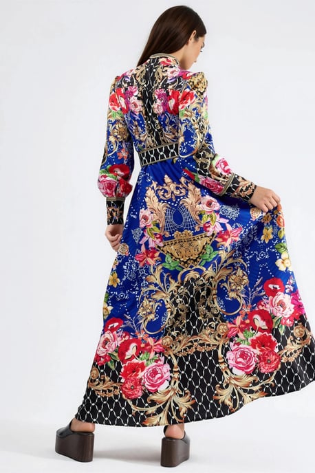 Florale Maxi Jurk met Ceintuur - Image 3