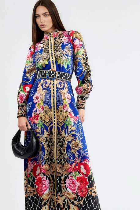 Florale Maxi Jurk met Ceintuur - Image 5