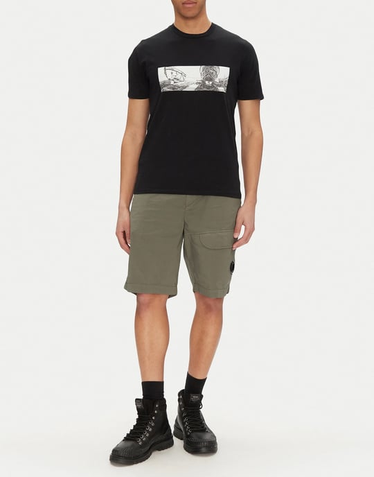 Stretch Bermuda shorts met Lens-logo en cargo-effect - Image 2