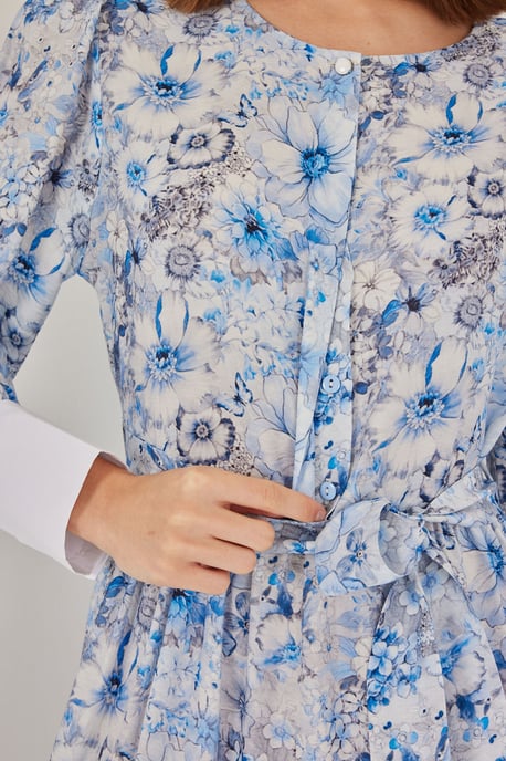 Viskosemix Patroon Maxi-jurk met Knopsluiting - Image 5