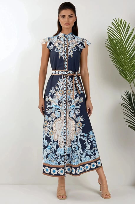 Bloemige Tippet Maxi Jurk - Image 2