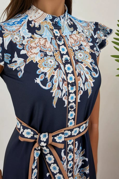 Bloemige Tippet Maxi Jurk - Image 3