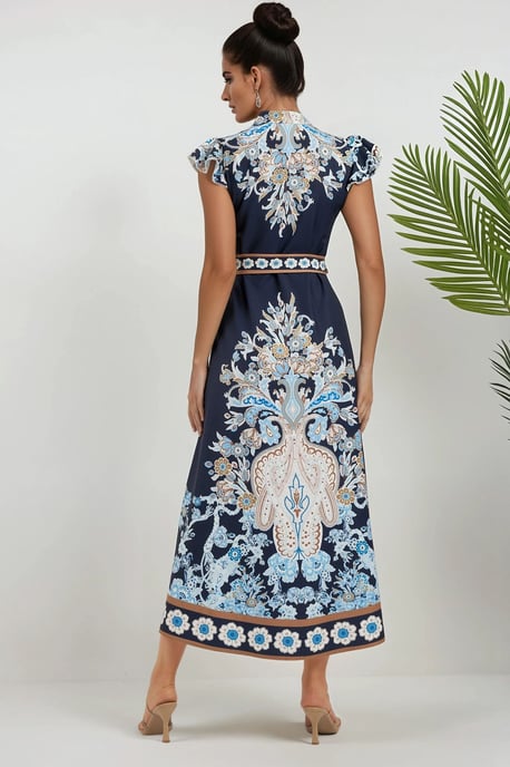 Bloemige Tippet Maxi Jurk - Image 4