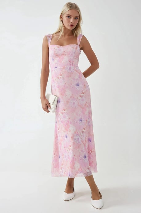 Bloemen Maxi Jurk met Hartkraag - Image 6