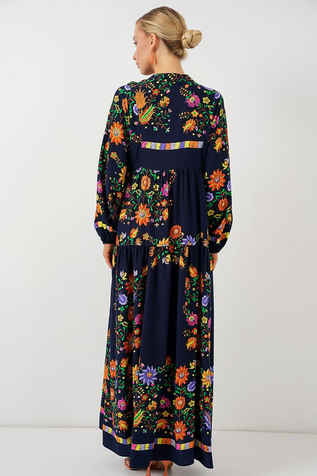 Geprinte V-hals Maxi-jurk - Image 6