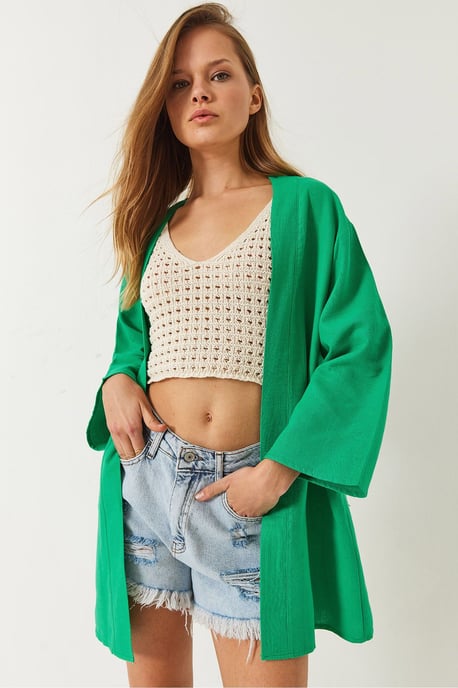 Viskose Linnen Blend Kimono - Image 3