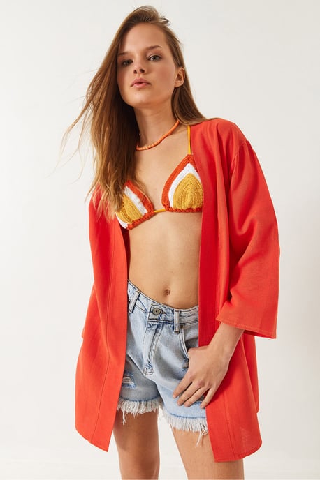 Viskose Linnen Blend Kimono - Image 3