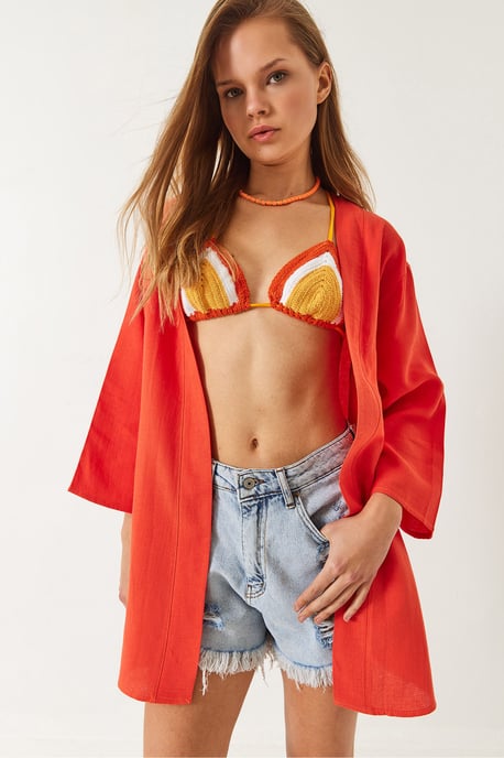 Viskose Linnen Blend Kimono - Image 4