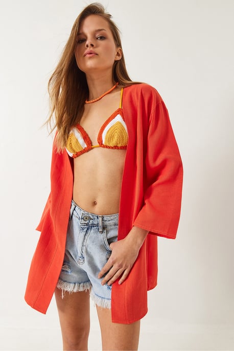 Viskose Linnen Blend Kimono - Image 6