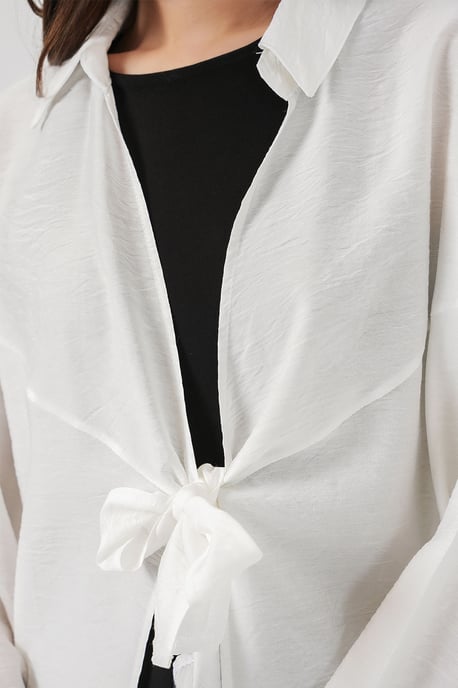 Kimonojasje met Lange Mouwen en Strikdetail - Image 4