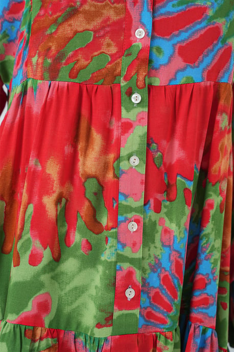 Geprinte V-hals Maxi-jurk - Image 5