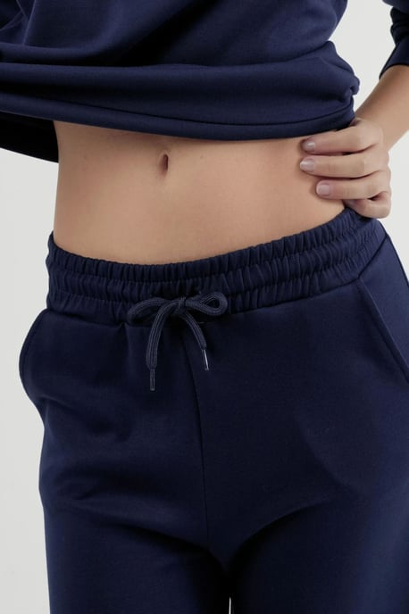 Modal Touch Ronde Hals Sweatshirt & Wijd Pantalon Twee-Delige Set - Image 5