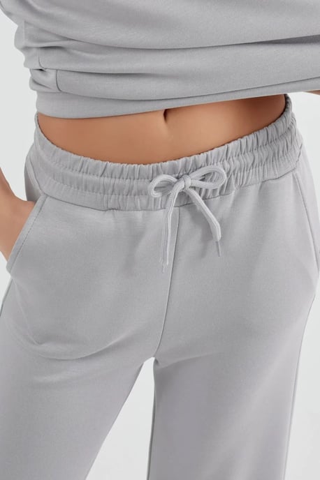 Modal Touch Crew Neck Sweatshirt en Wijduitlopende Broek Twee-en-een Set - Image 6