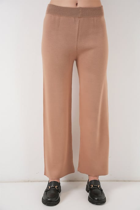 Pocket Gedetailleerde V-hals Cardigan en Wijde Broek Set - Image 2