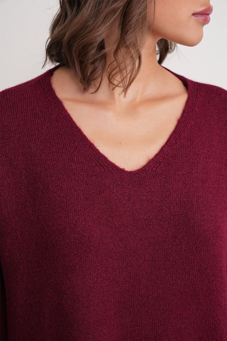 V-hals Brei Sweater & Rok Co-ord Set - Image 6