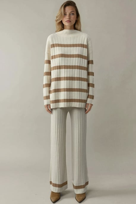 Gestreepte Trui & Broek Breigoed Co-ord Set - Image 5