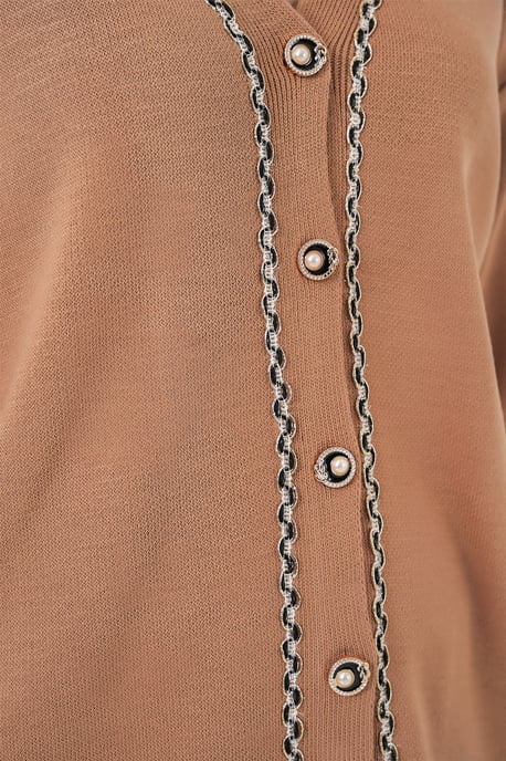 V-hals cardigan en wijde broek set - Image 5