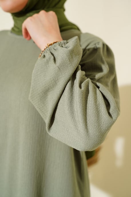 Getextureerde Langemouwen Tuniek en Wijdpantalon Set - Image 3