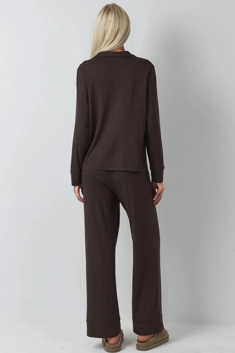 Overhemdkraag Pyjama Set met Lange Mouwen en Knopen - Image 4