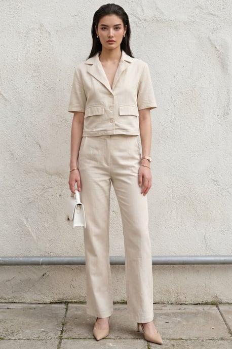 Shirt met Pocket Detail en Broek Twee-Delig Set - Image 1