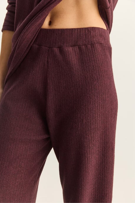 Geribbelde Textuur Crewneck Trui en Broek Set - Image 5