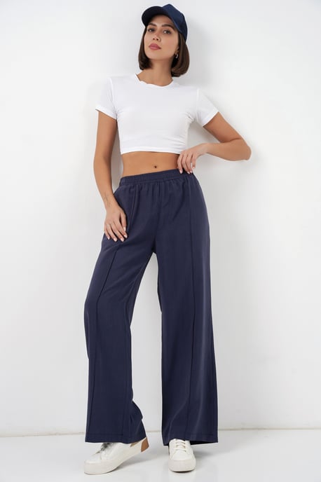 Wijde Pantalons met Elastiche Taille - Image 1