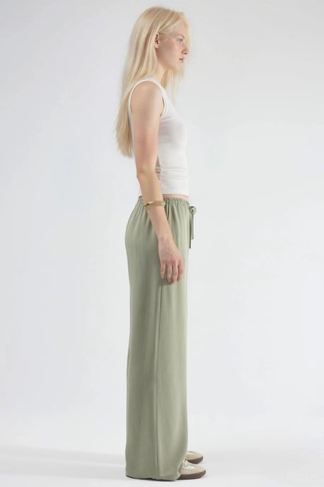 Viscose-Linnen Gecombineerde Wijde Pantalon - Image 5