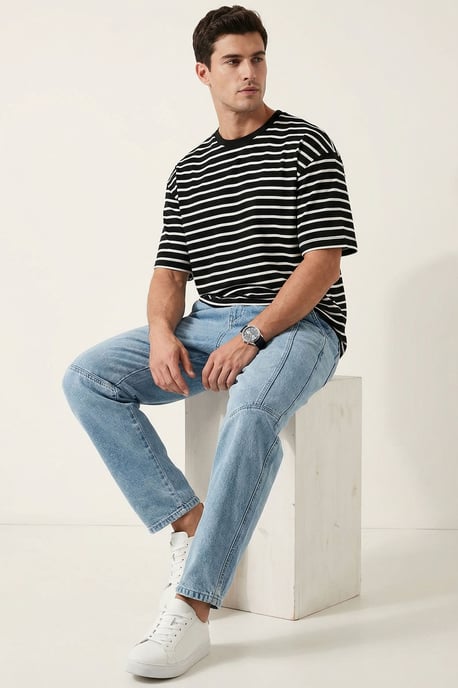 Baggy Denim Broek met Koord Taille - Image 2