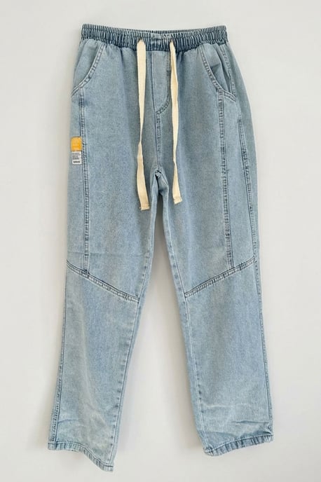 Baggy Denim Broek met Koord Taille - Image 5