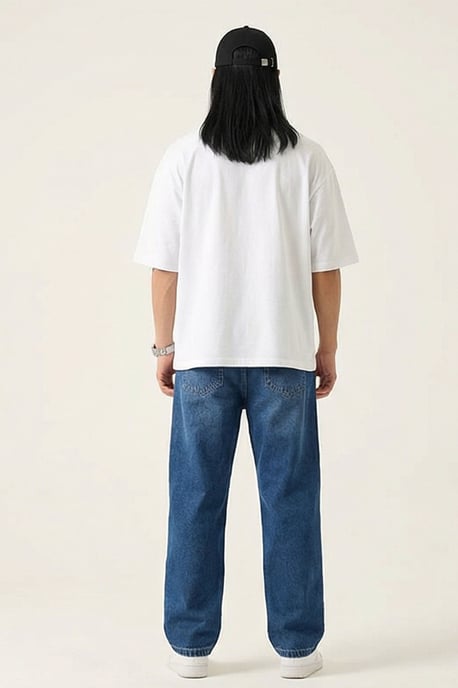 Baggy Denim Broek met Koord Taille - Image 5
