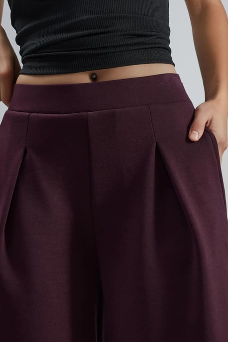 Elastische Taille Geplooide Palazzo Broek - Image 6