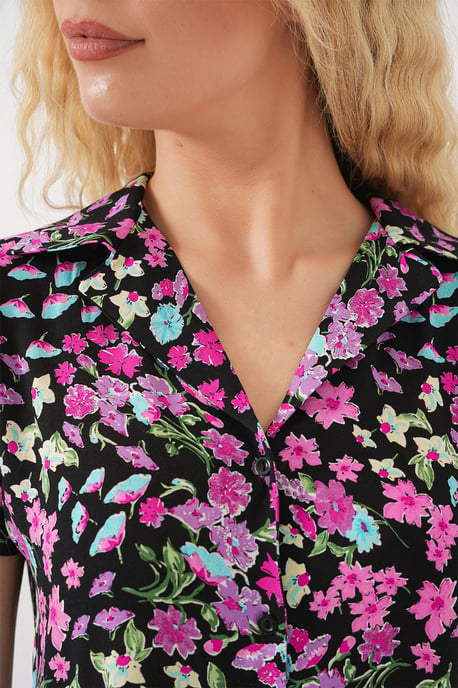 Bloemen Midi-jurk met Heupdraagkraag - Image 6