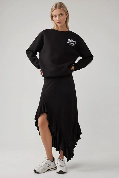 Maxi Rimpel Drapé Rok - Image 4